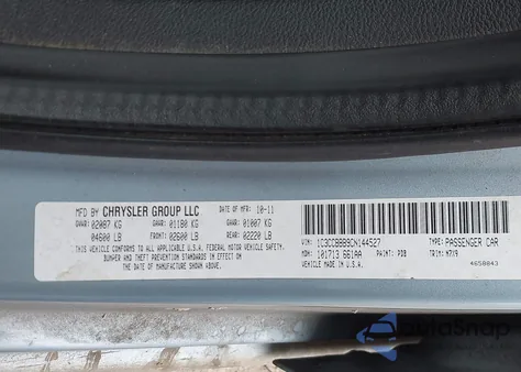 2012 Chrysler 200 Touring z USA, uszkodzony, nr VIN 1C3CCBBB9CN144527